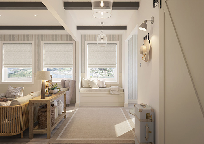 Nerida, Pearl - Twist&Fit Roman Blind - Image 8